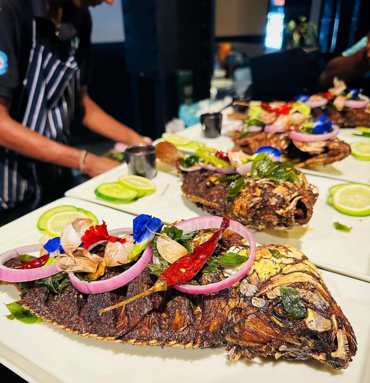 Authentic Sri Lankan cuisine in Ahangama restaurant setting